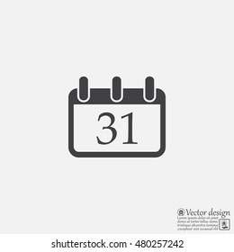 calendar 31 vector icon