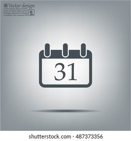 calendar 31 vector icon