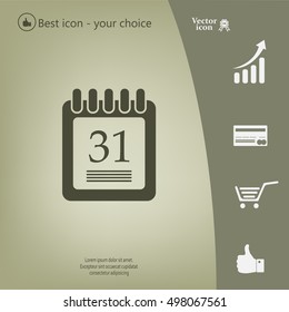 calendar 31 vector icon
