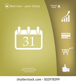 calendar 31 vector icon