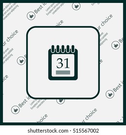 calendar 31 vector icon