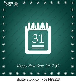 calendar 31 vector icon