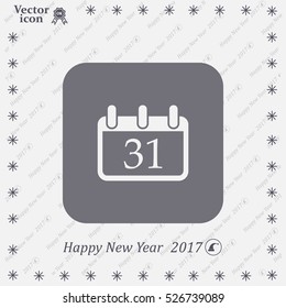 calendar 31 vector icon