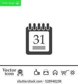 calendar 31 vector icon