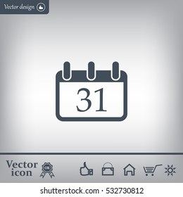 calendar 31 vector icon