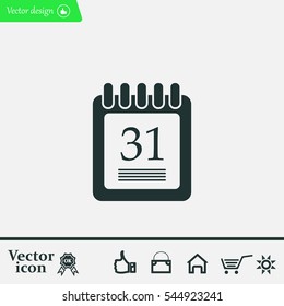 calendar 31 vector icon
