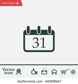 calendar 31 vector icon