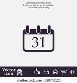 calendar 31 vector icon