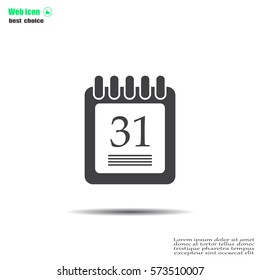 calendar 31 vector icon