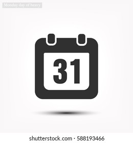 calendar 31 vector icon