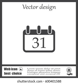 calendar 31 vector icon