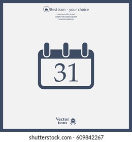 calendar 31 vector icon