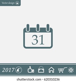 calendar 31 vector icon