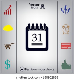 calendar 31 vector icon
