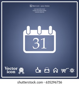 calendar 31 vector icon