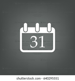 calendar 31 vector icon
