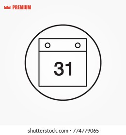 Calendar 31 vector icon