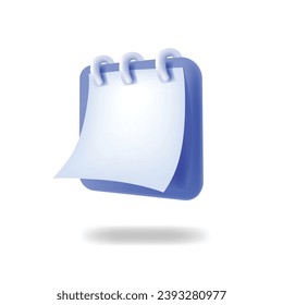 Calendar 3d icon design illustration template