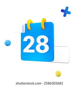 Calendar 3d icon design vector illustration calendar icon 3d
