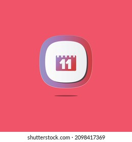 Calendar 3D icon. Icons web, logo, button. 3D vector Illustrations. Concept for favicon, app icon, web banner, logo