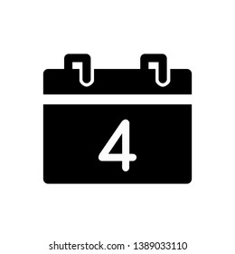 Calendar 4 icon, vector illustration. Flat design style. vector calendar 4 icon illustration isolated on white background, calendar 4 icon Eps10. calendar 4 icons graphic design vector symbols.