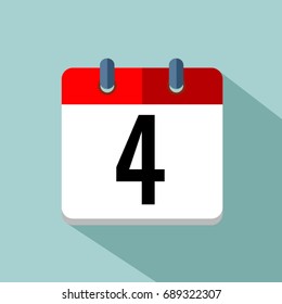 Calendar 4 Vector EPS 10 illustration.