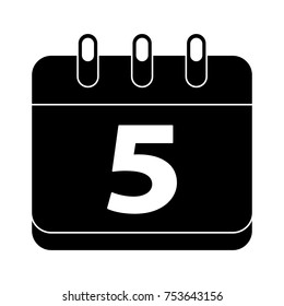 calendar 5 flat icon
