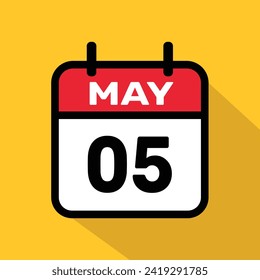 Calendar 5 may Vector illustration background design.
