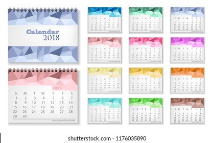 Calendar abstract style design Vector. 3d detailed illustrations
