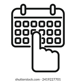 Calendar active fast sleep icon outline vector. Late work. Desk office