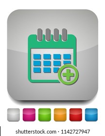 calendar with add sign icon, add date to calendar, calendar symbol