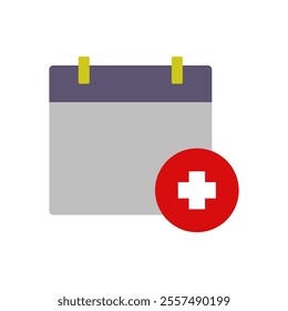 Calendar adds illustrated on white background