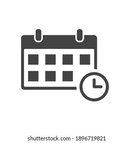 Calendar agenda icon isolated on white background. Planner vector illustration in flat style. Calendar business icon.