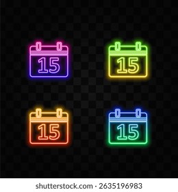 Calendar agenda - icon. neon style.background vector for website, mobile application, presentation, infographic. Date time concept sign. Graphic design element.