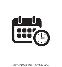 Calendar alarm clock icon planning event symbol