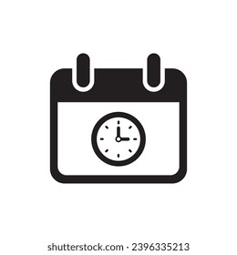 Calendar alarm clock icon. Planning event symbol