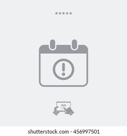 Calendar alert - Minimal vector icon