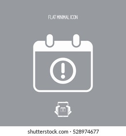 Calendar alert - Minimal vector icon