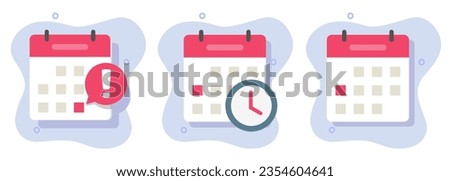 Calendar alert reminder icon vector, deadline clock event time notice notification info, agenda schedule urgent important attention illustration graphic, meeting date day image clipart modern design