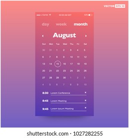 Calendar App With To Do List and Tasks UI UX Design For Mobile Phone