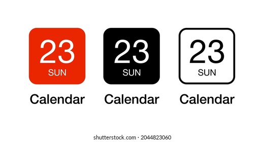 Calendar App Icon Vector Design Illustration Material