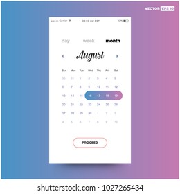 Calendar App UI UX Design