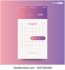 Calendar App UI UX Design