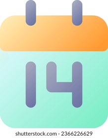 Calendar application pixel perfect flat gradient color ui icon. Save date. Schedule organization. Simple filled pictogram. GUI, UX design for mobile application. Vector isolated RGB illustration