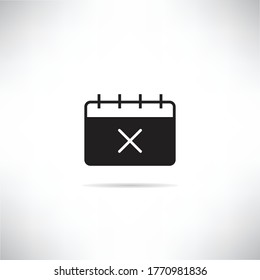 calendar appointment cancel icon vector illustration on white background