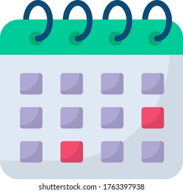 calendar, appointment flat colored icon 