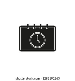 calendar appointment icon, time and clock, day calendar