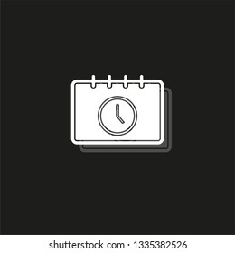 calendar appointment icon, time and clock, day calendar