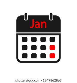 Calendar or appointment schedule flat design icon for apps and websites