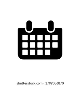 Icono de calendario o planificación de cita icono plano para aplicaciones y sitios web
